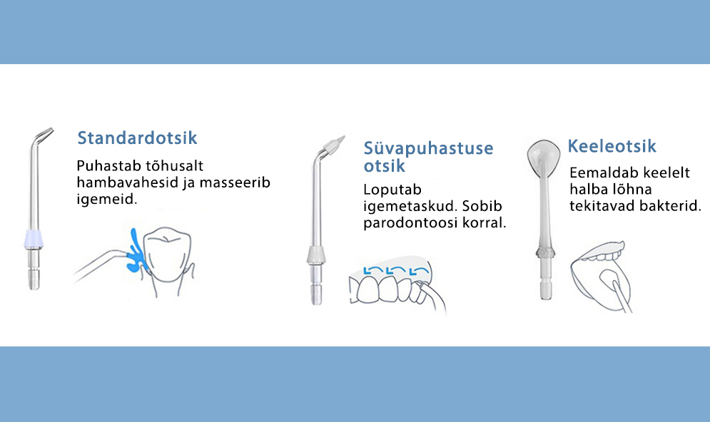 "WeSmile" irrigaatori otsikute komplekt 5tk - Pilt 2